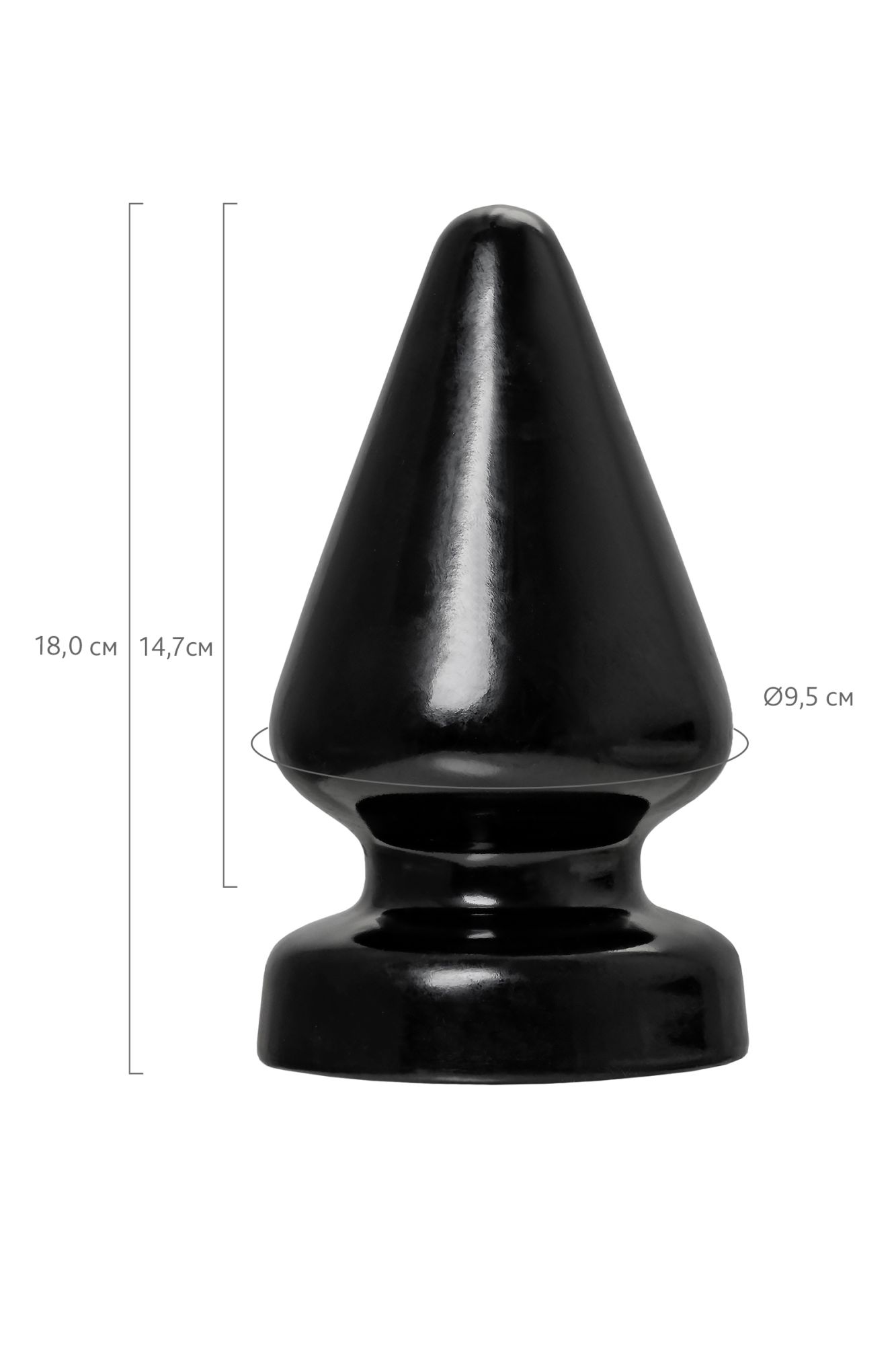 анальная втулка toyfa popo pleasure draco α, pvc, черная, 18 см, ø 9,5 см в Симферополе