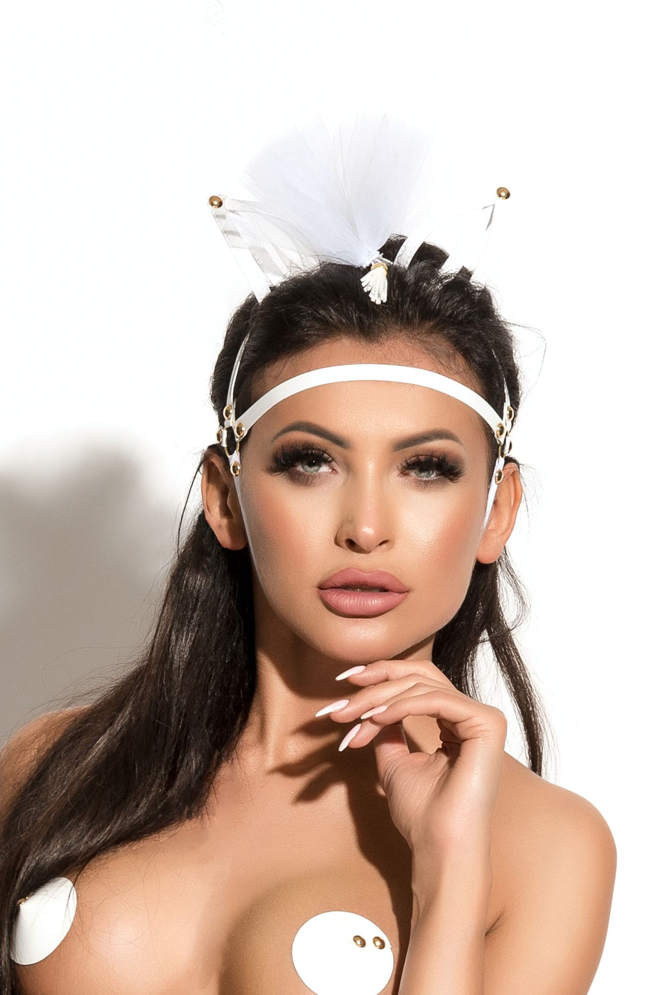 маска с ушками me seduce queen of hearts allure, белая, os в Симферополе