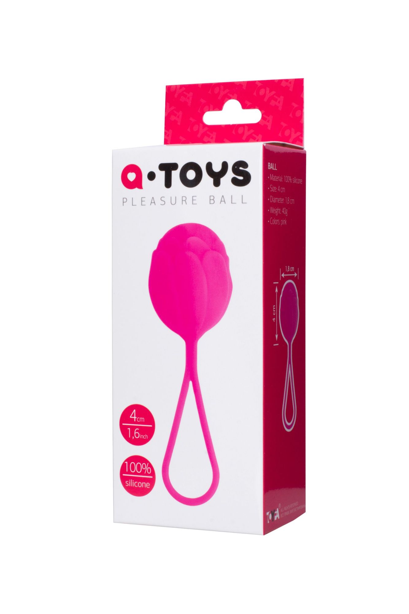 вагинальные шарики toyfa  a-toys rosi, силикон, розовый, 10,5 см в Симферополе