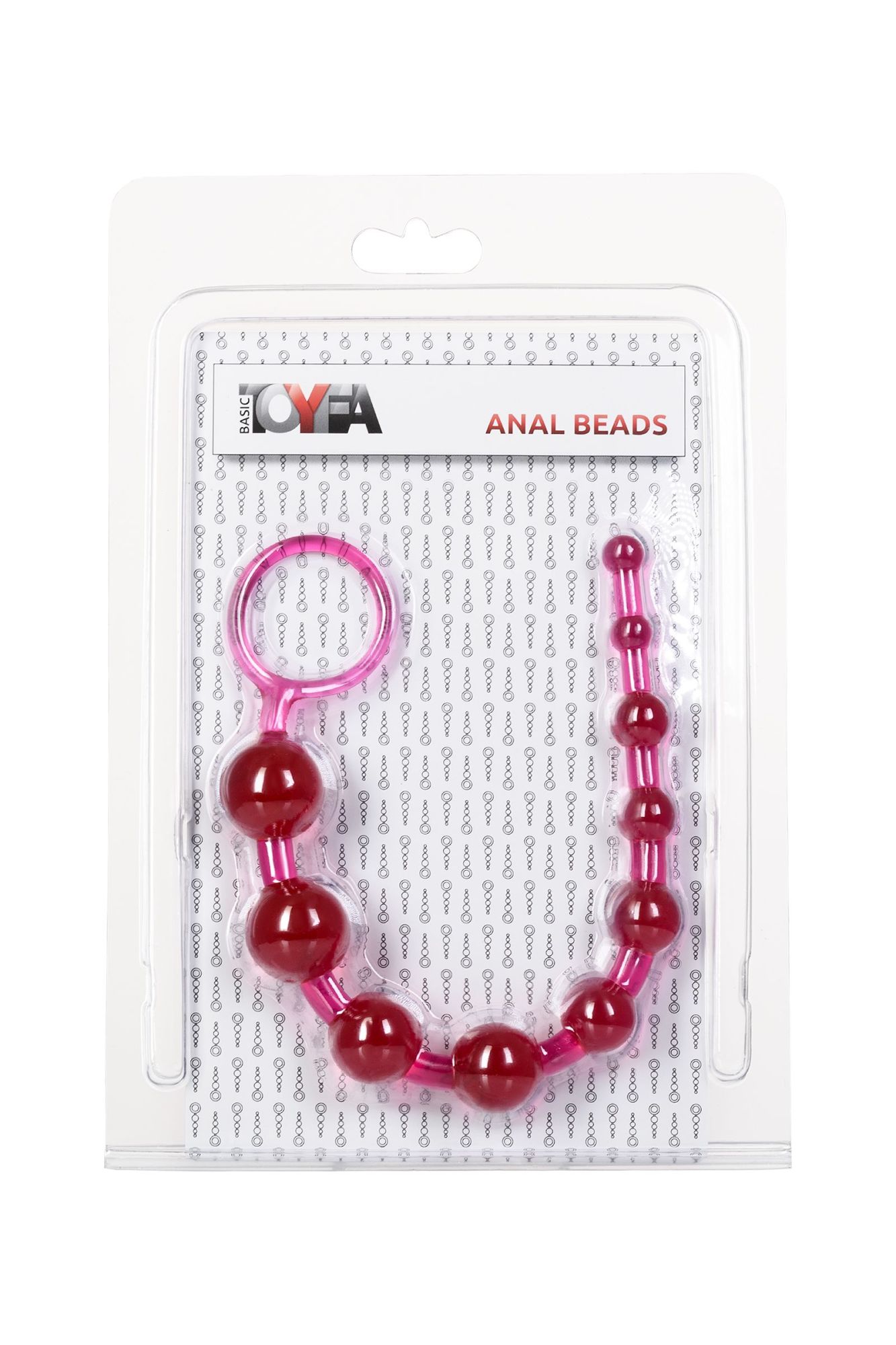 анальная цепочка toyfa, pvc, розовый, 30 см в Симферополе