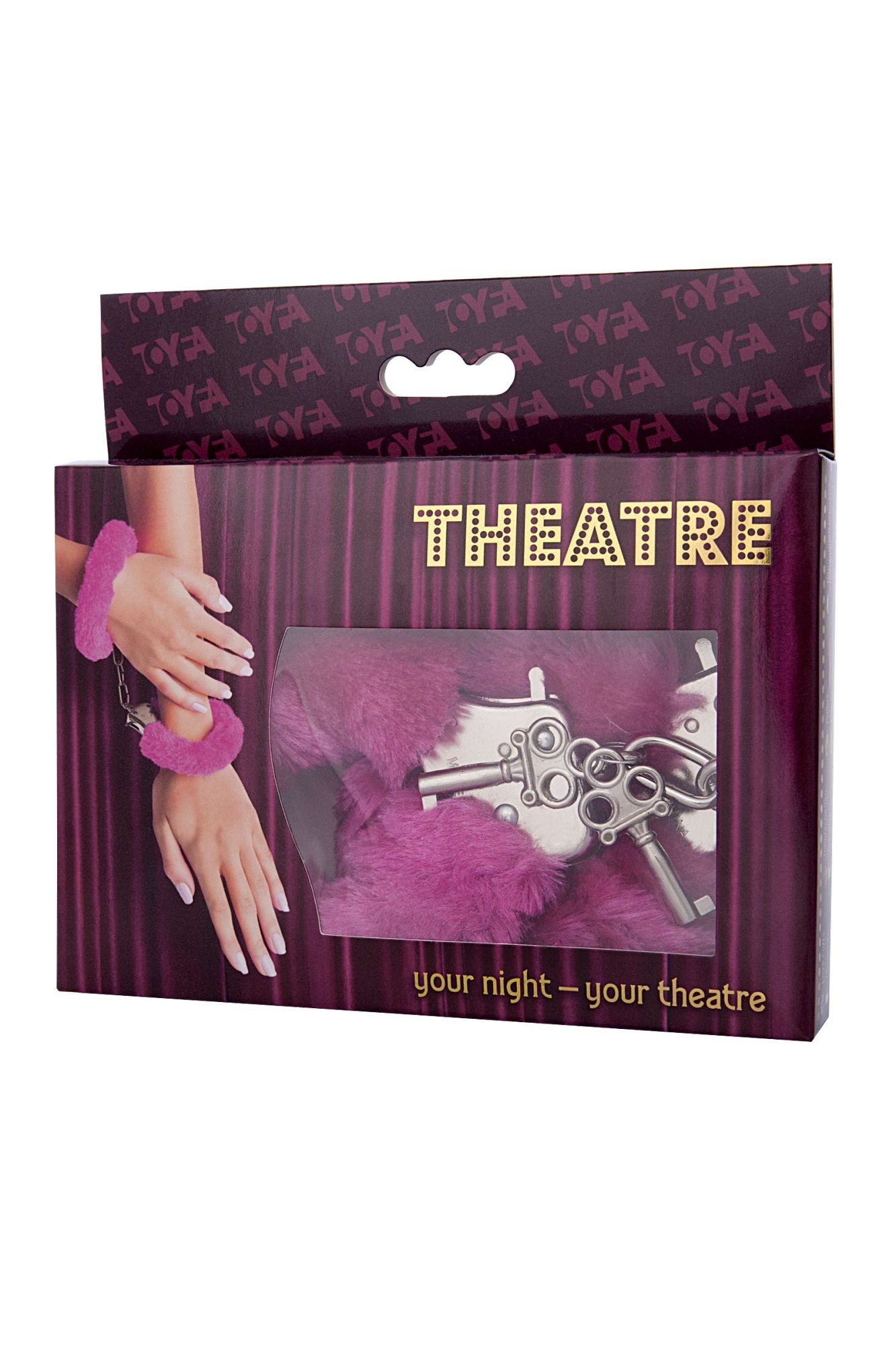 наручники toyfa theatre, меховые, розовые, 28 см в Симферополе