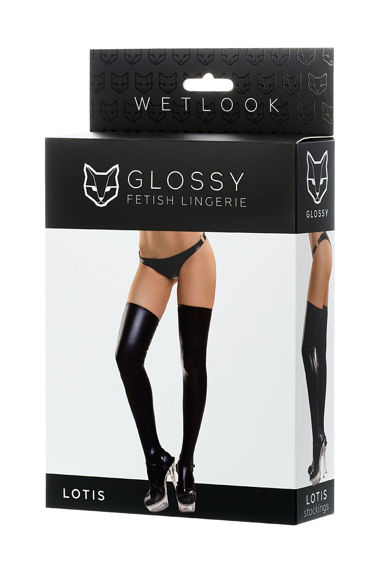 Эротическое чулки glossy lotis из материала wetlook, черный, s в Симферополе