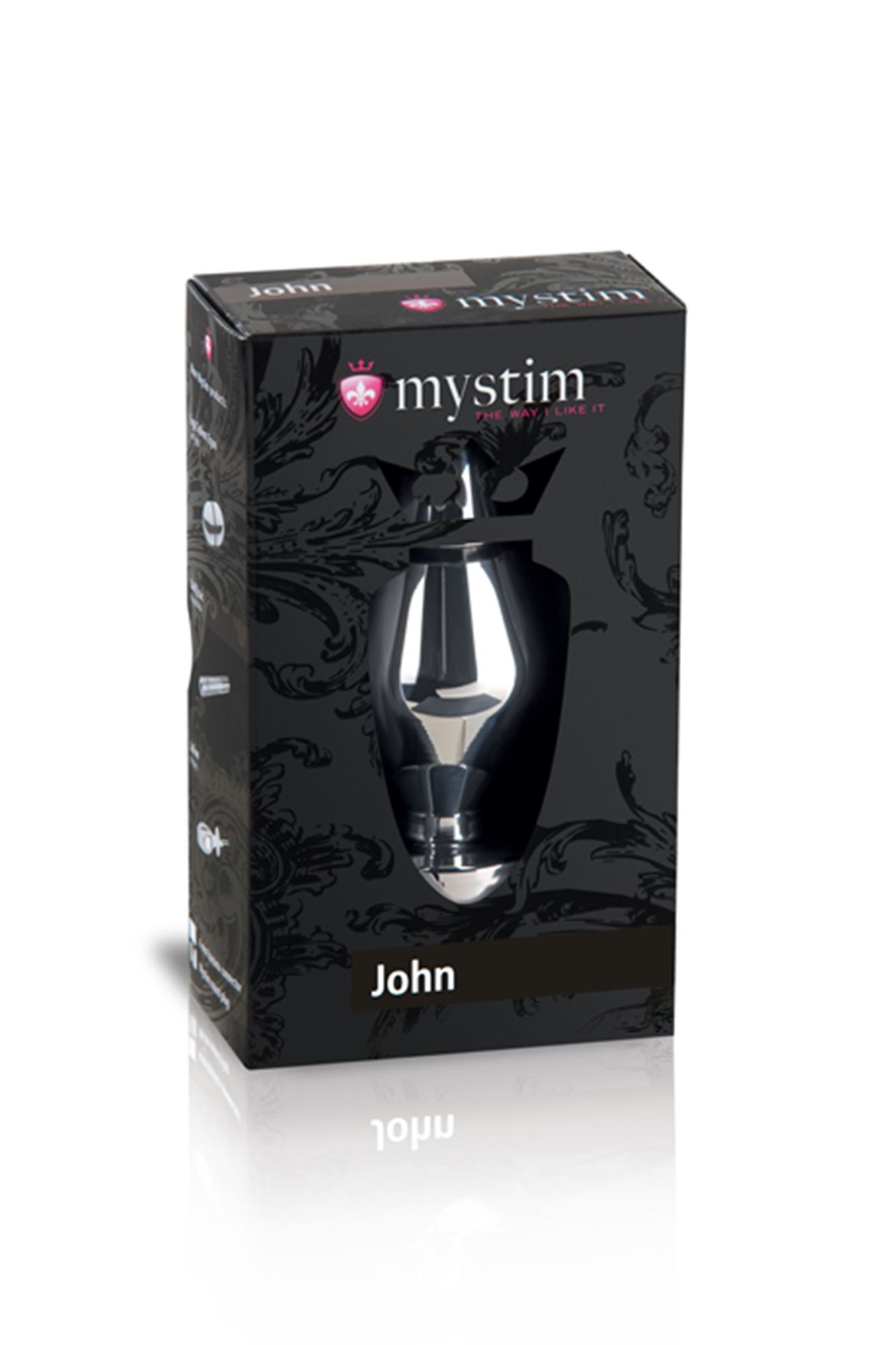 анальная пробка mystim john l, электростимуляция, хирургическая сталь, серебряная, 10,5 см, ø 5 см в Симферополе