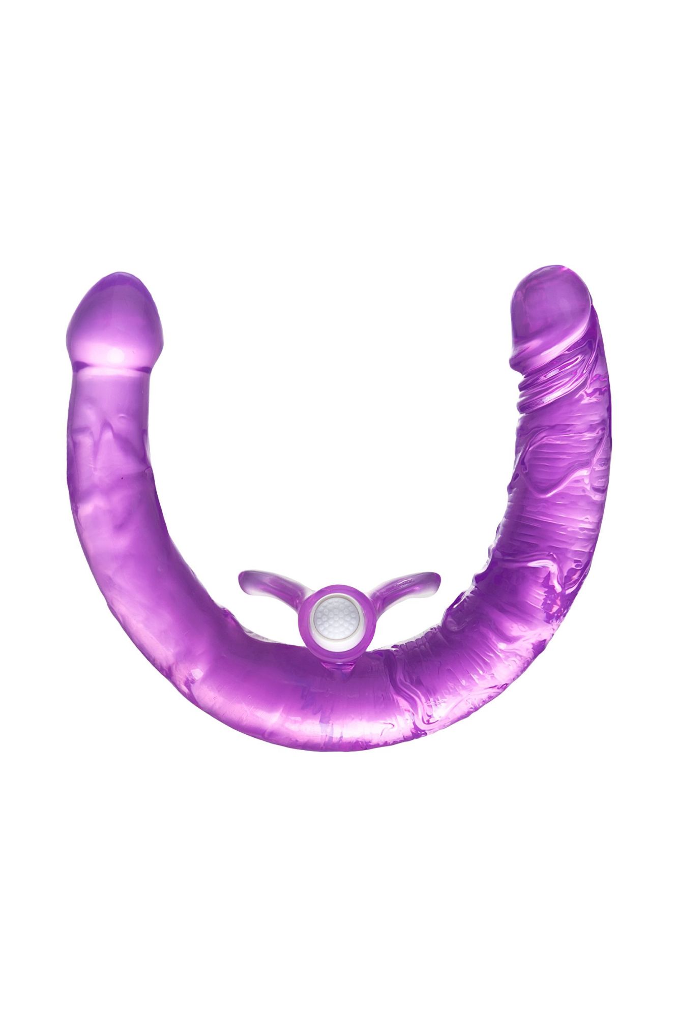 фаллоимитатор двусторонний с вибропулей toyfa double dildo with vibro bullet, tpr, фиолетовый, 35 см в Симферополе