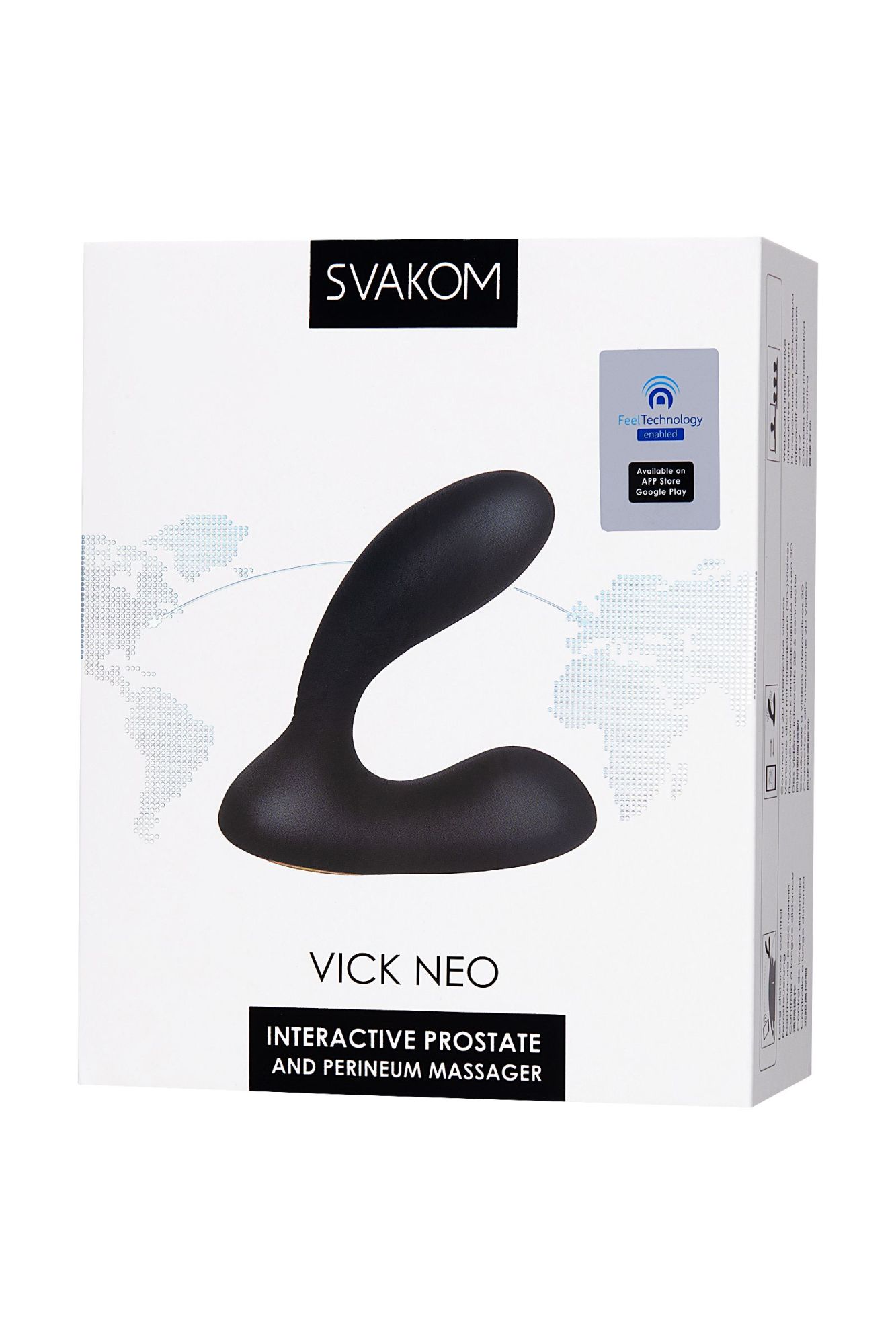стимулятор простаты svakom vick neo, силикон, чёрный, 10 см в Симферополе