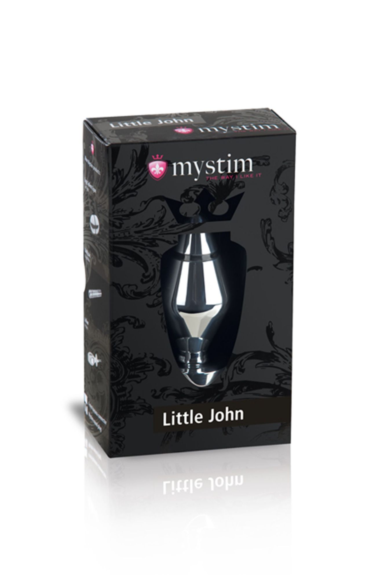 анальная пробка mystim little john s, электростимуляция, хирургическая сталь, серебряная, 9 см, ø 3, в Симферополе