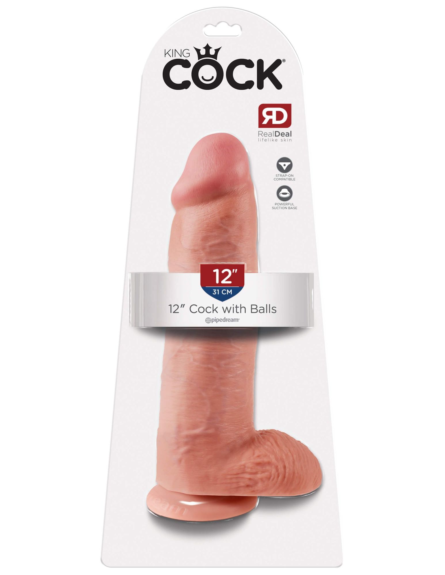 фаллоимитатор king cock 12 inch cock with balls, телесный в Симферополе