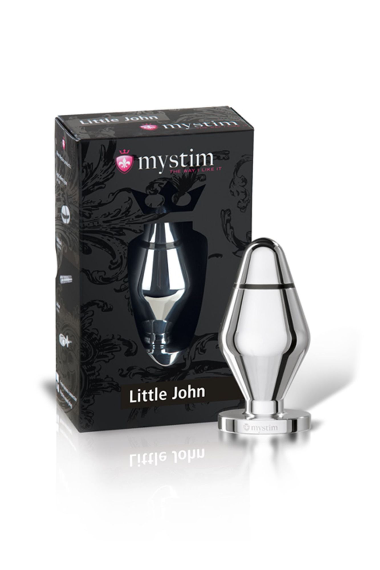 анальная пробка mystim little john s, электростимуляция, хирургическая сталь, серебряная, 9 см, ø 3, в Симферополе