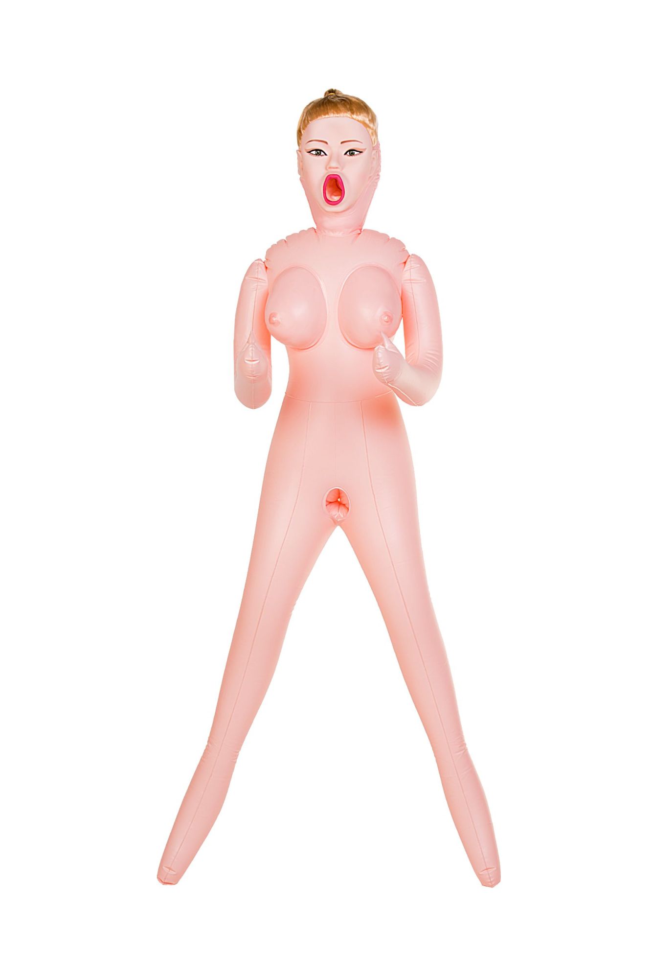 кукла надувная dolls-x by toyfa hannah, блондинка, с тремя отверстиями, кибер вставка: вагина в Симферополе
