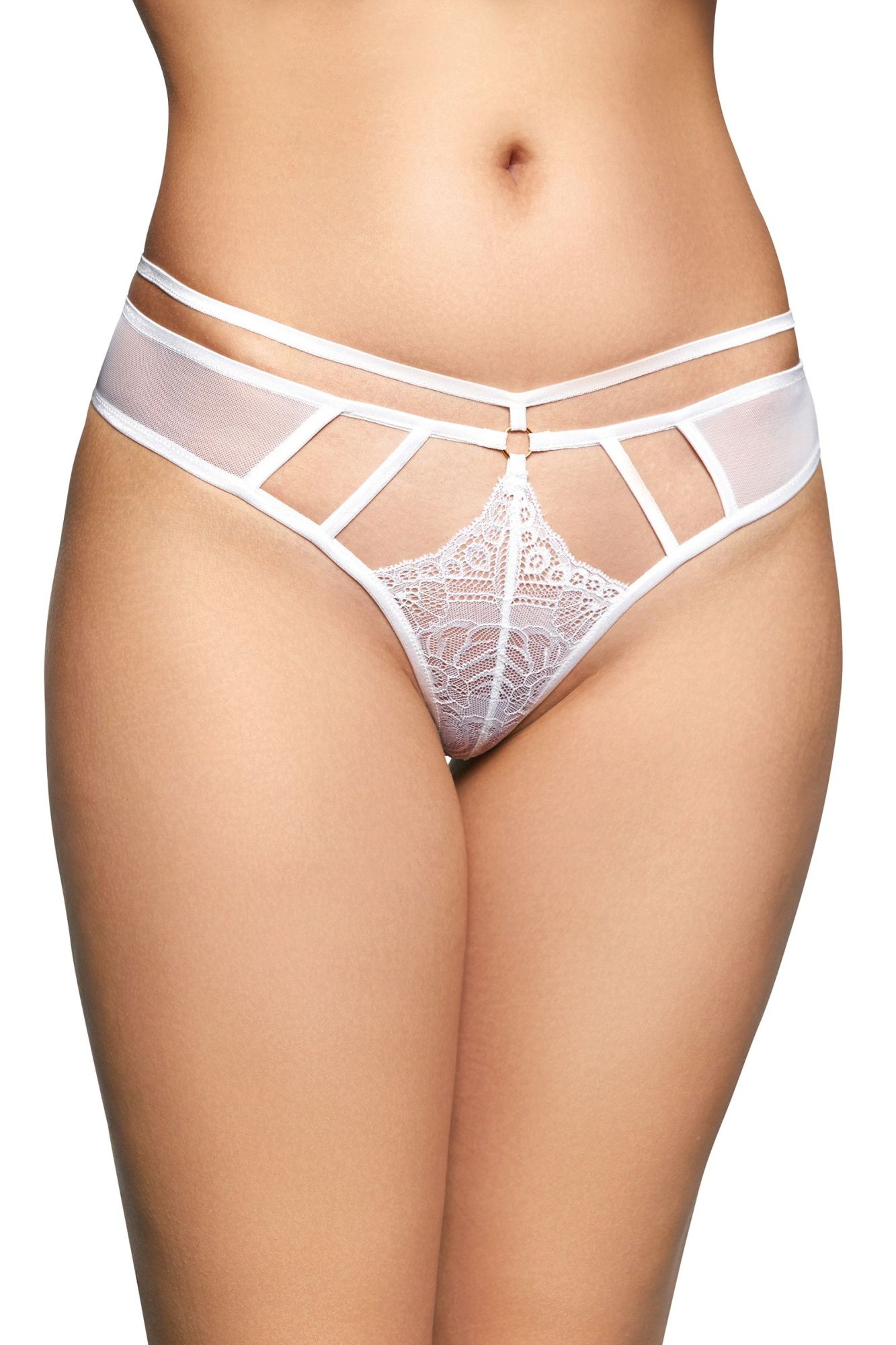 Эротическое стринги со стрепами softline collection, белый, m/l в Симферополе