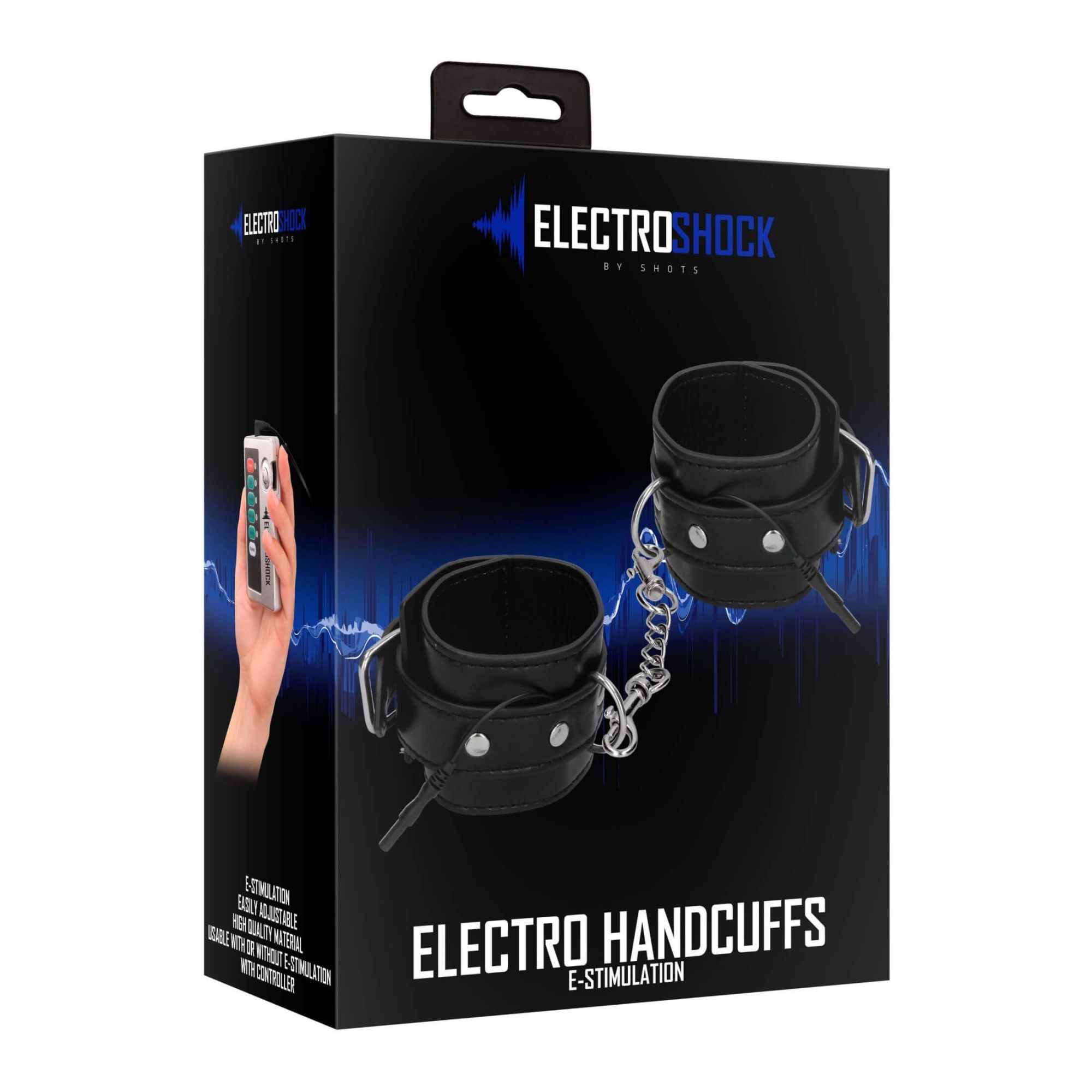 наручники декоративные с электростимуляцией shots media electroshock electro handcuffs, черные в Симферополе