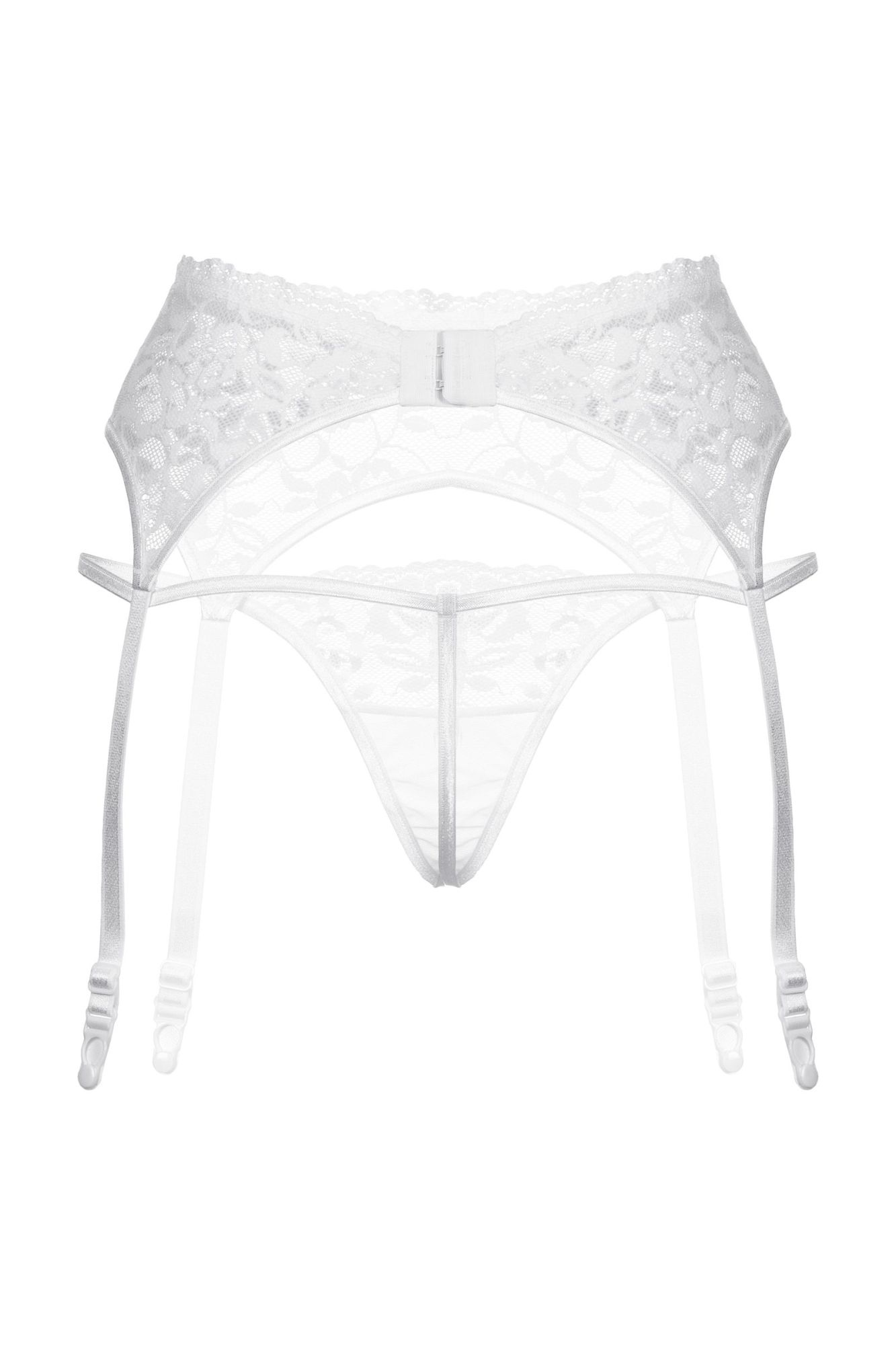 Эротическое пояс для чулок и стринги softline collection кружевные, белый, m/l в Симферополе