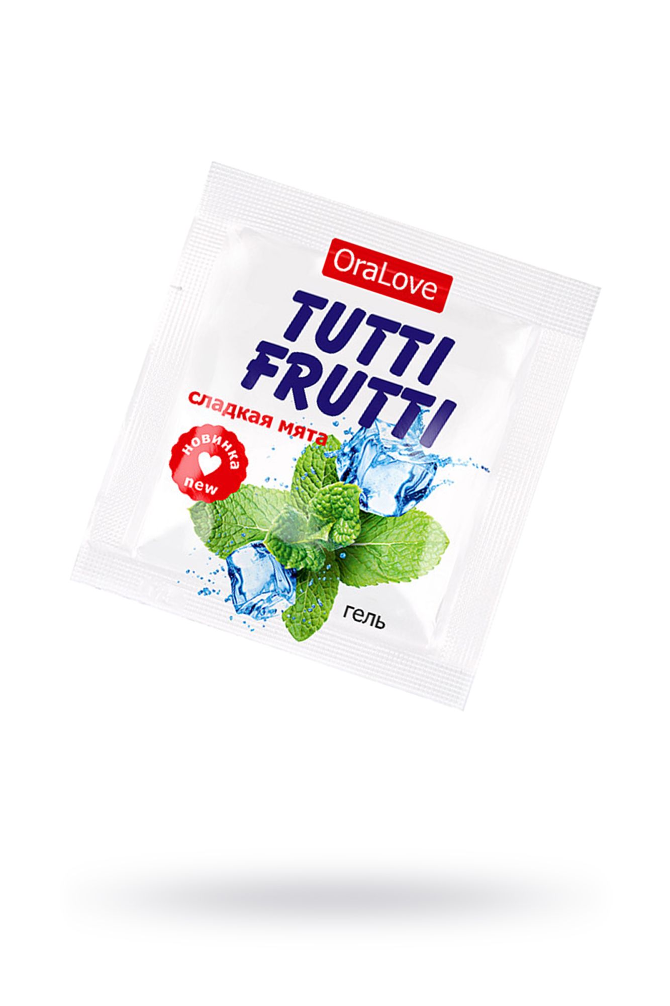 съедобная гель-смазка tutti-frutti для орального секса со вкусом сладкой мяты 4г по 20 шт в упаковке в Симферополе