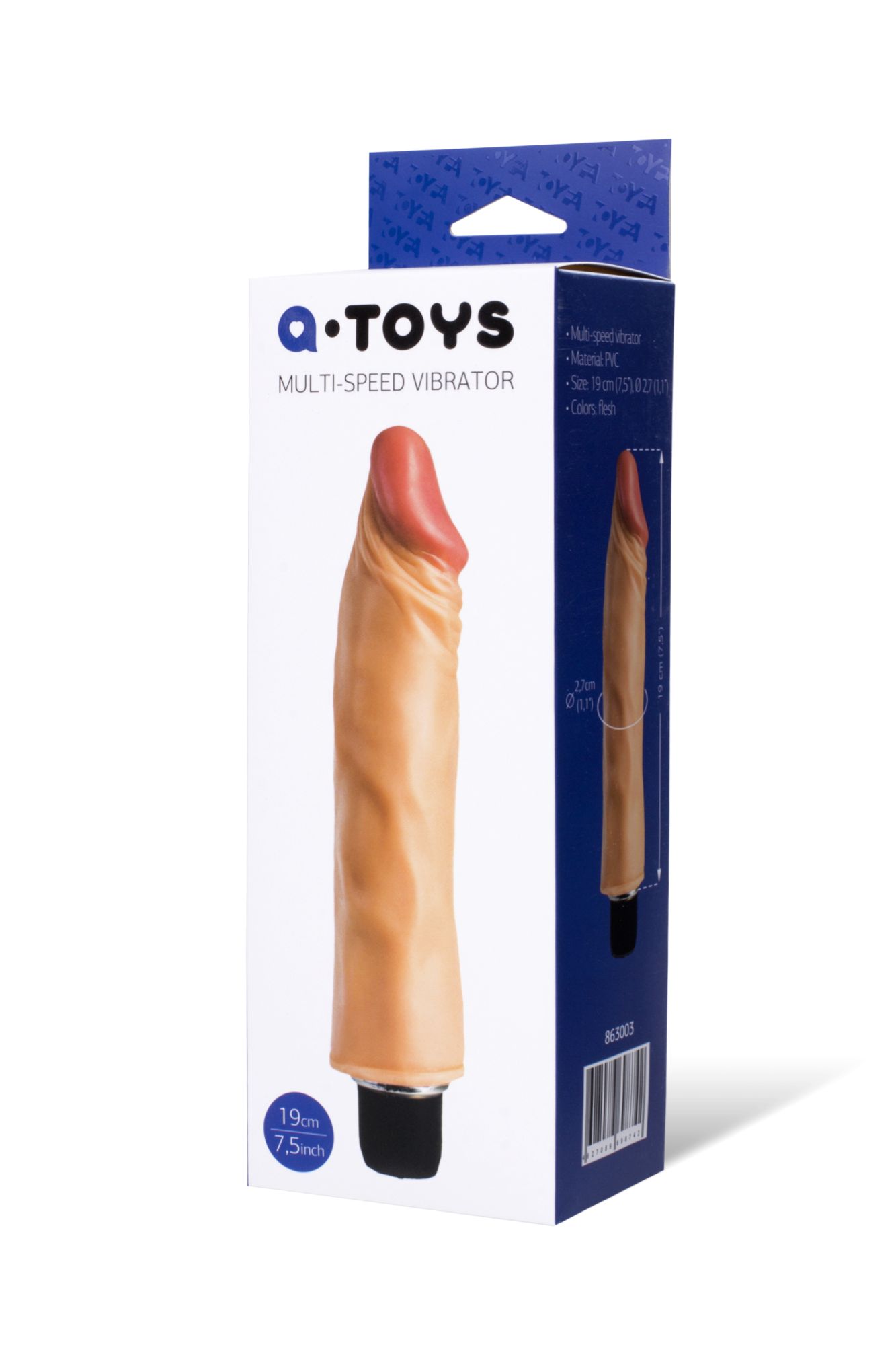 реалистичный вибратор toyfa  a-toys, pvc, телесный, 21 см в Симферополе