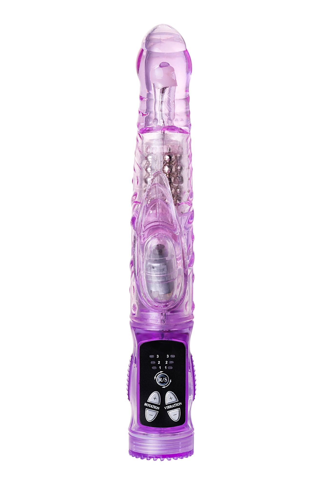 вибратор с клиторальным стимулятором a-toys by toyfa high-tech fantasy, tpe, фиолетовый, 22 см в Симферополе