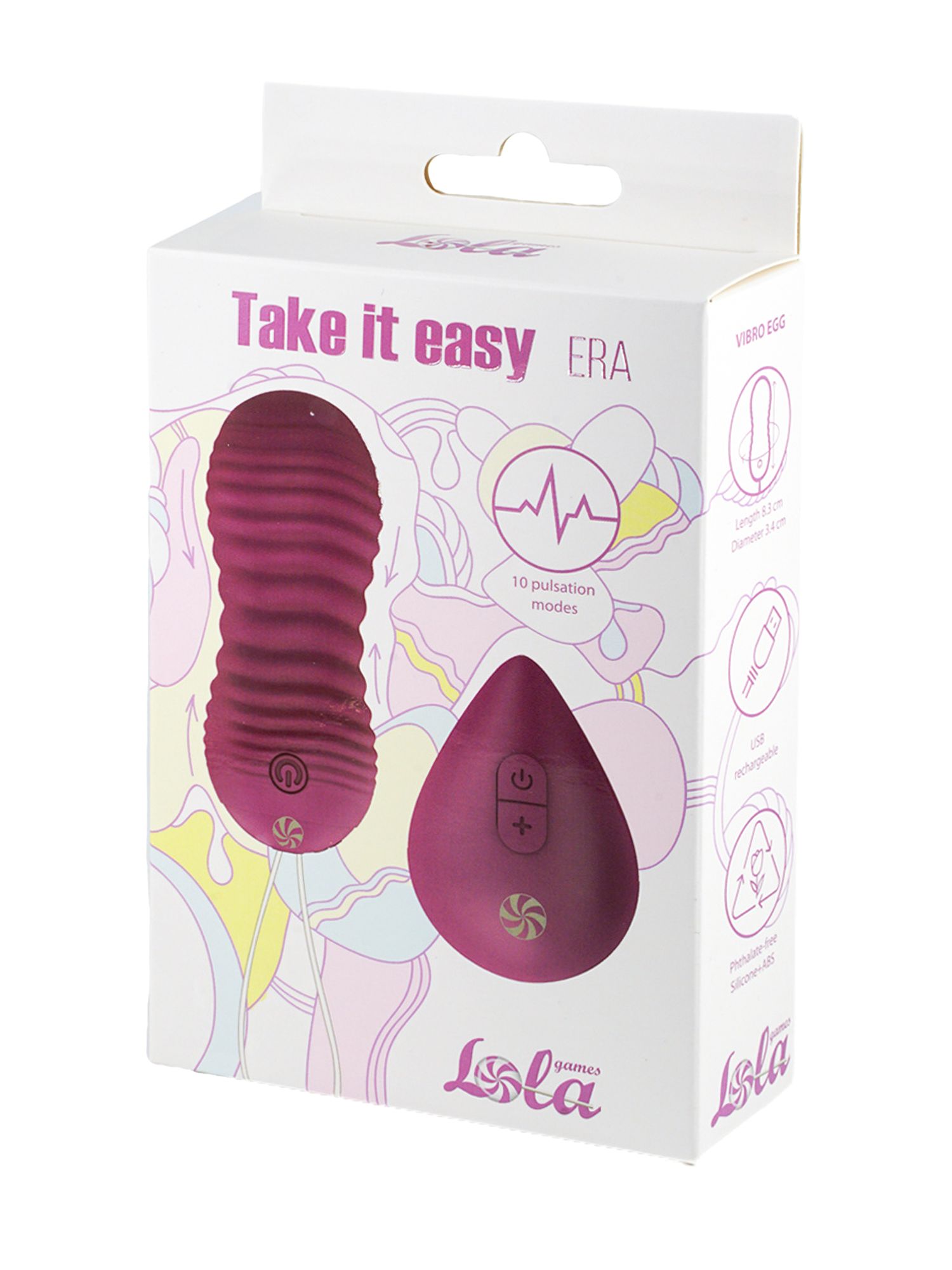 пульсирующие виброшарики на пульте take it easy era purple 9021-05lola в Симферополе