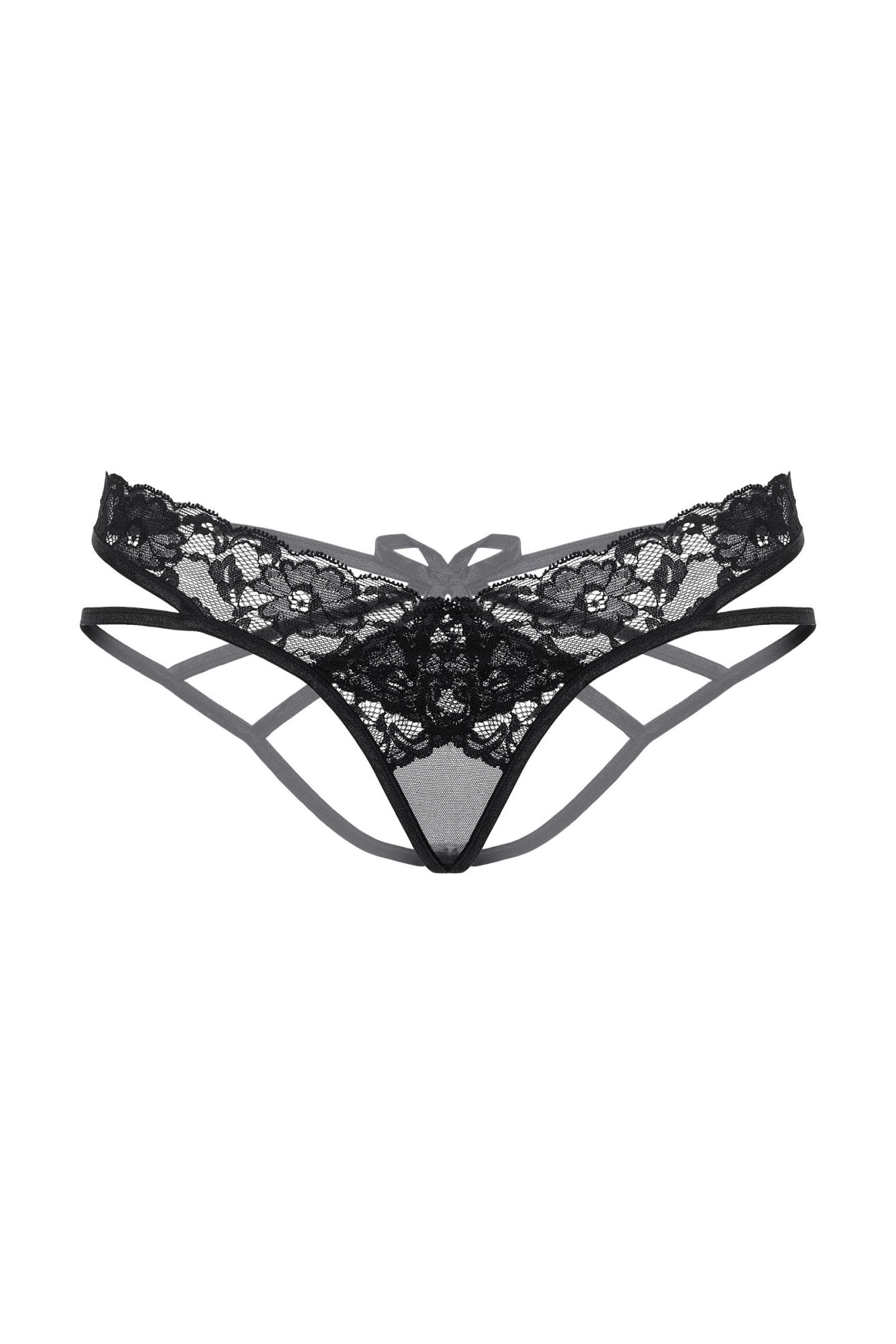 Эротическое стринги с двойным доступом softline collection, черный, m/l в Симферополе