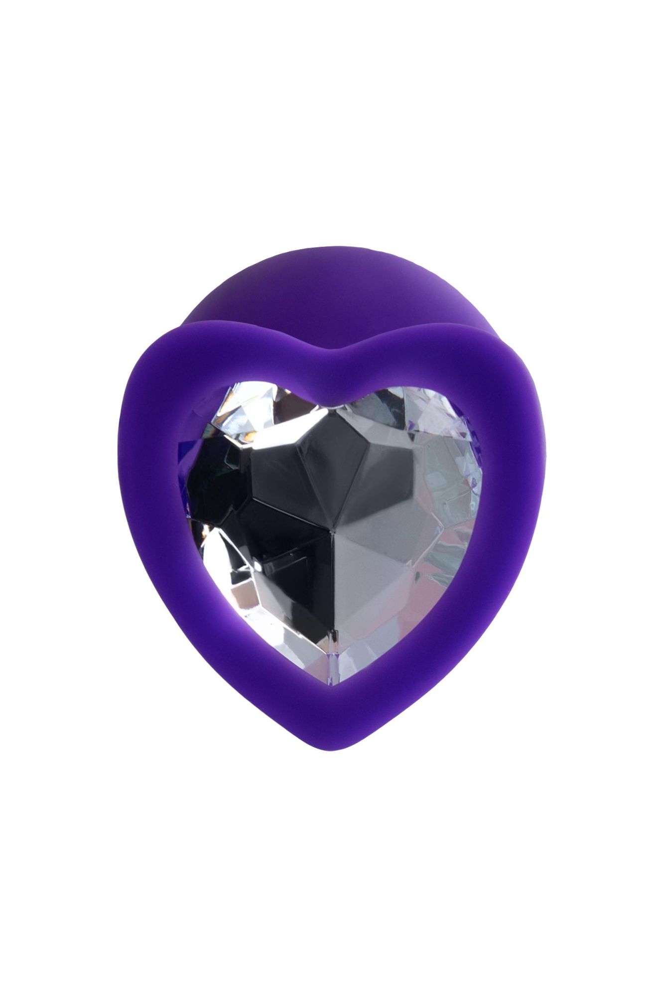 анальная втулка todo by toyfa diamond heart, силикон, фиолетовая, 8 см, ø 3 см в Симферополе