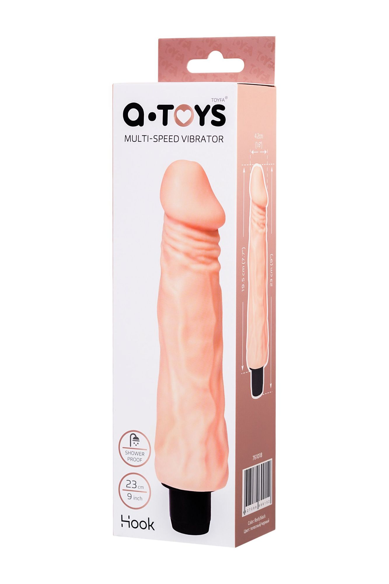 реалистичный вибратор toyfa a-toys hook, tpe, телесный, 23 см в Симферополе