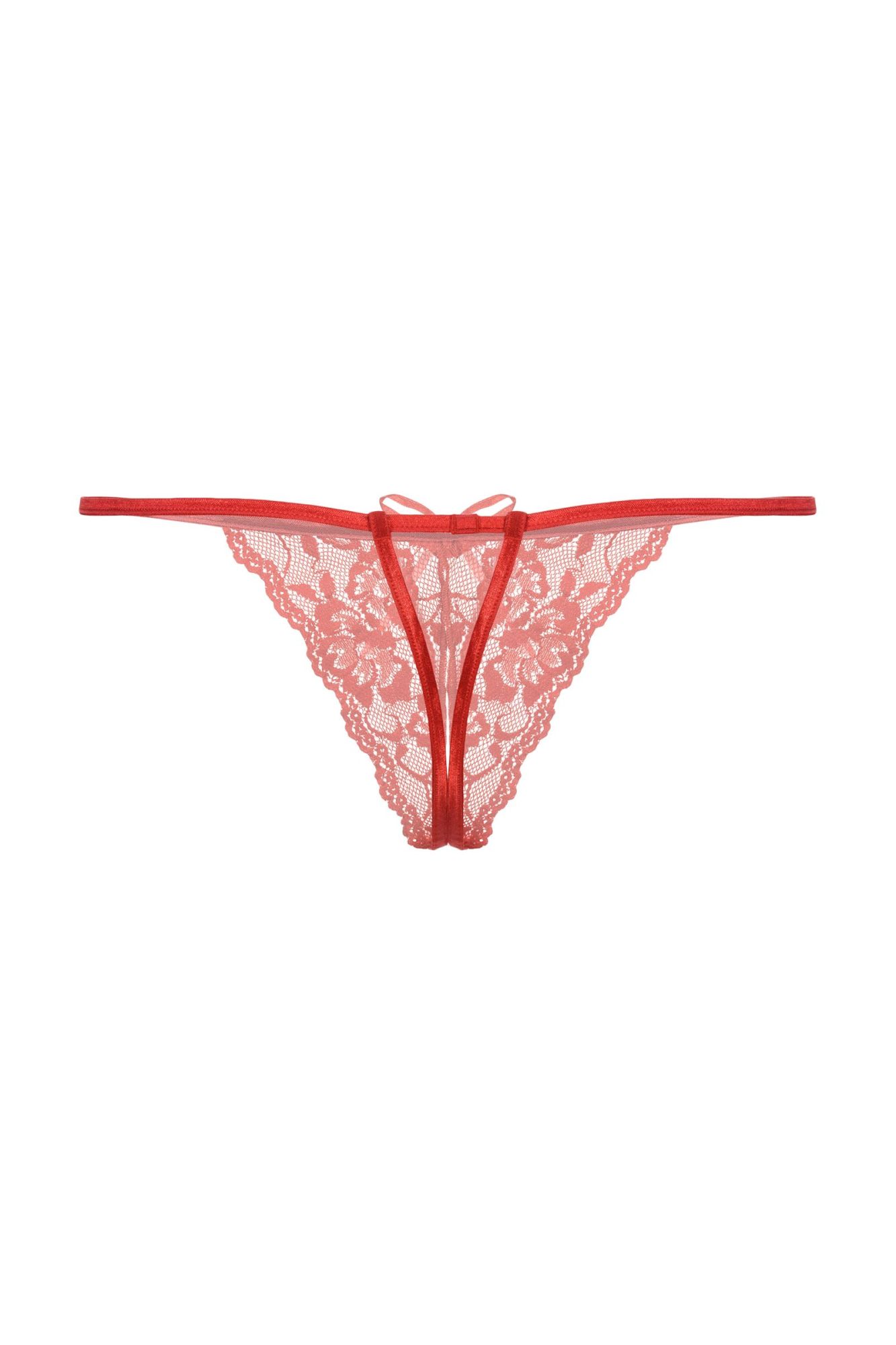 Эротическое стринги открытые кружевные softline collection, красный, s/l в Симферополе