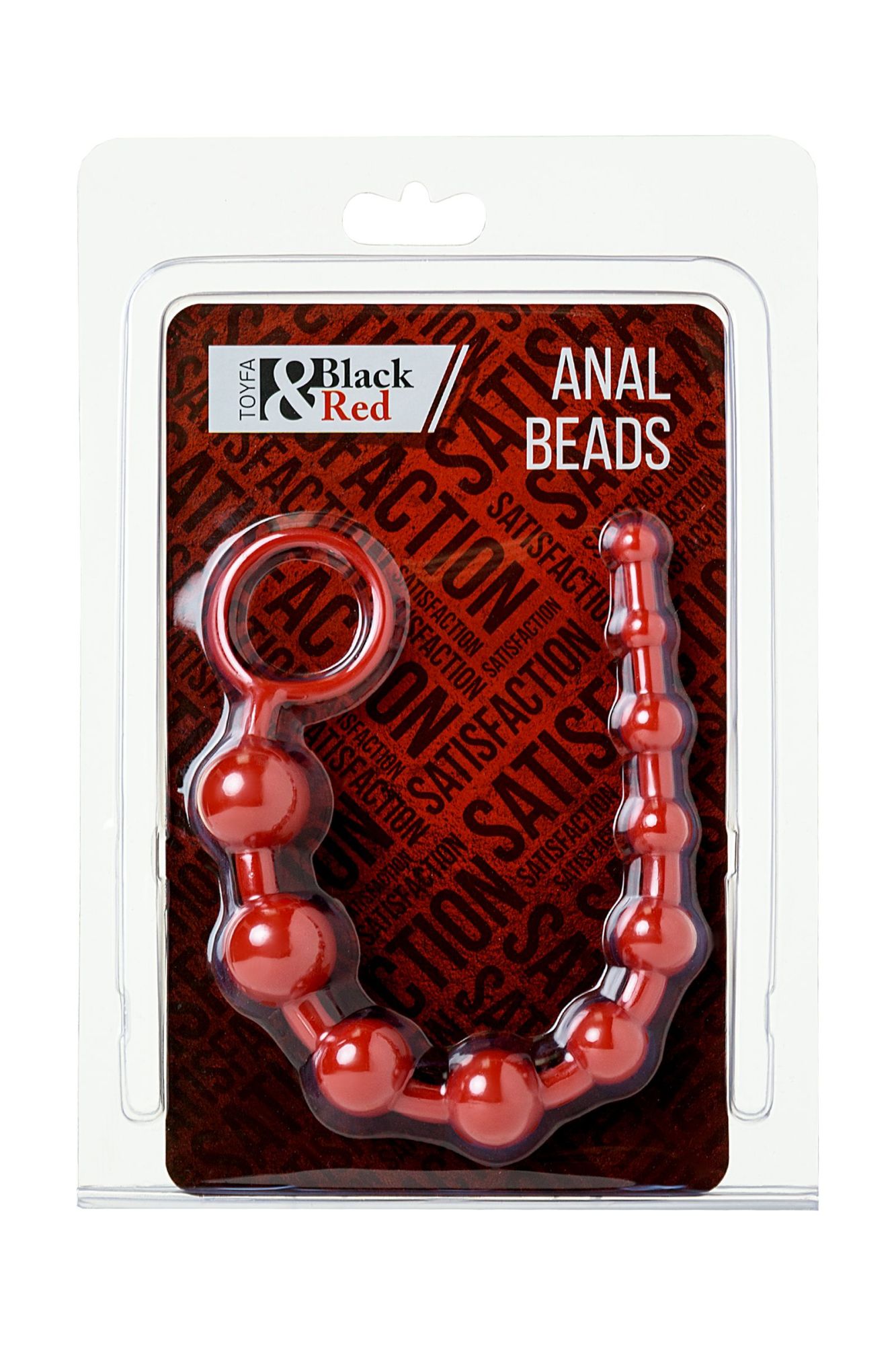 анальная цепочка black & red by toyfa, пвх, красная, 31 см, ø 3 см в Симферополе