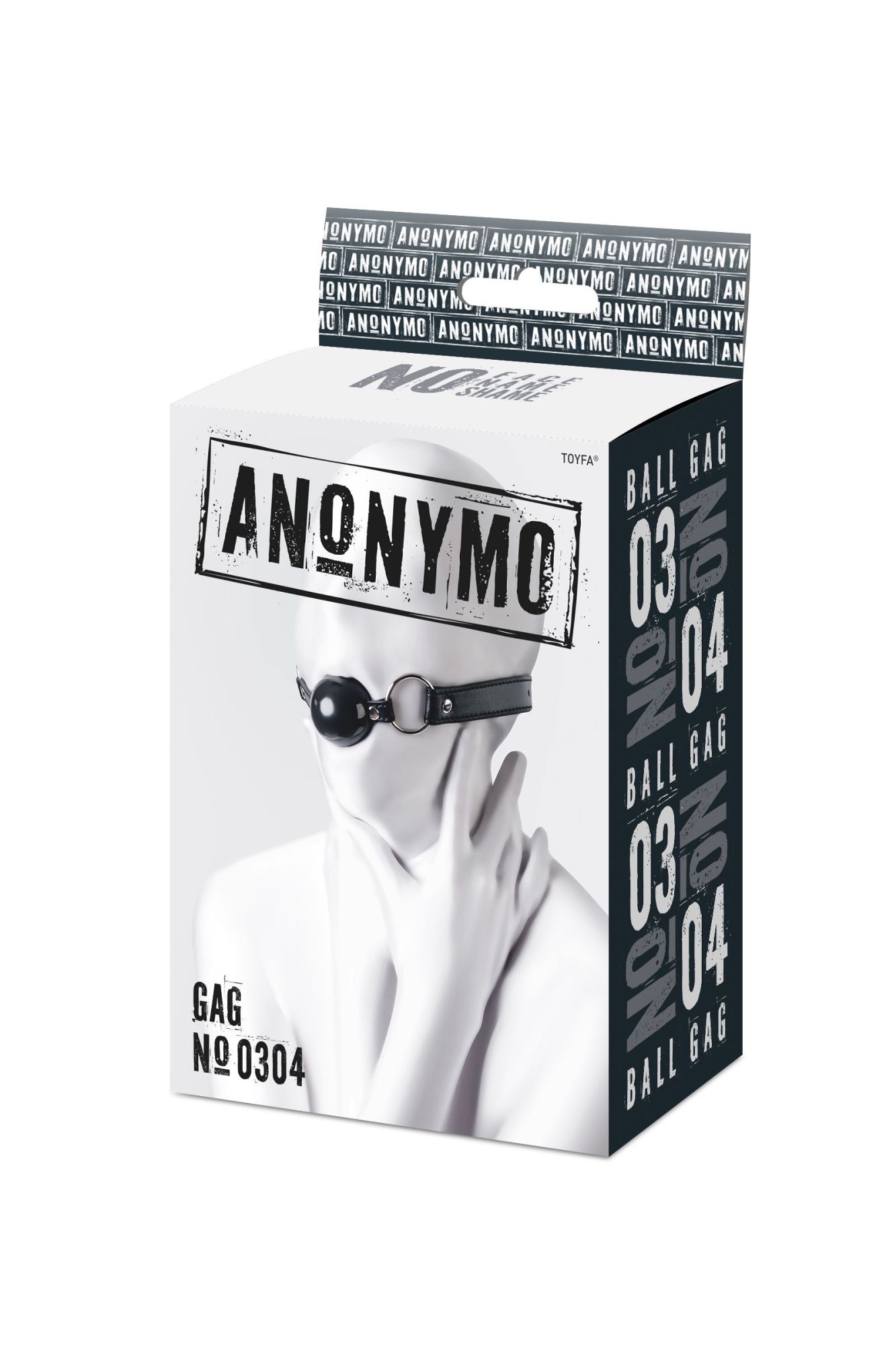 кляп anonymo #0304, tpr, черный с шариком, 64 см в Симферополе