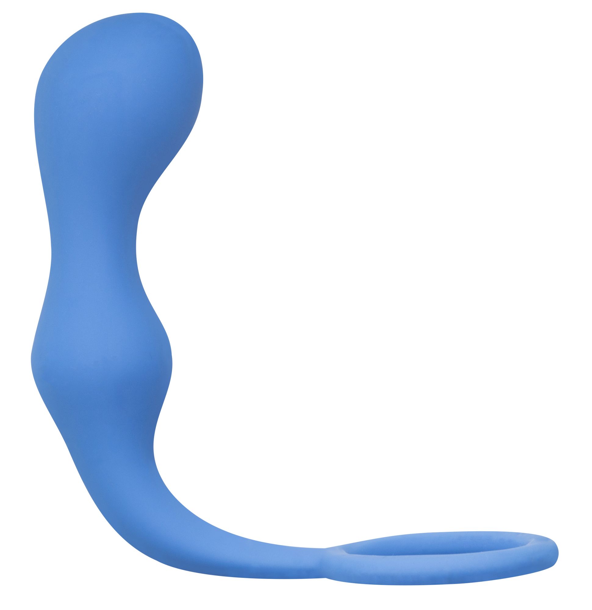 эрекционное кольцо с анальной пробкой double pleasure anal plug blue  4217-03lola в Симферополе