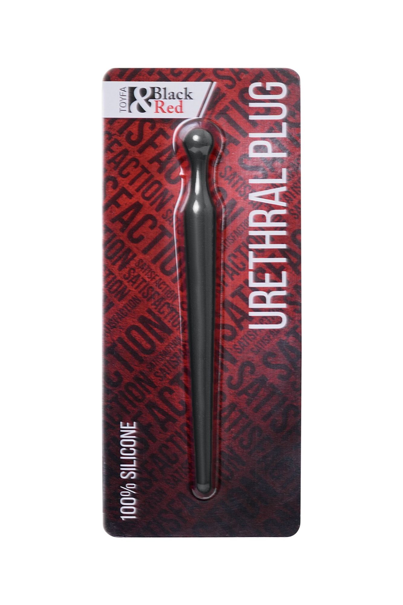 уретральный плаг black&red by toyfa, силикон, черный, 10 см в Симферополе
