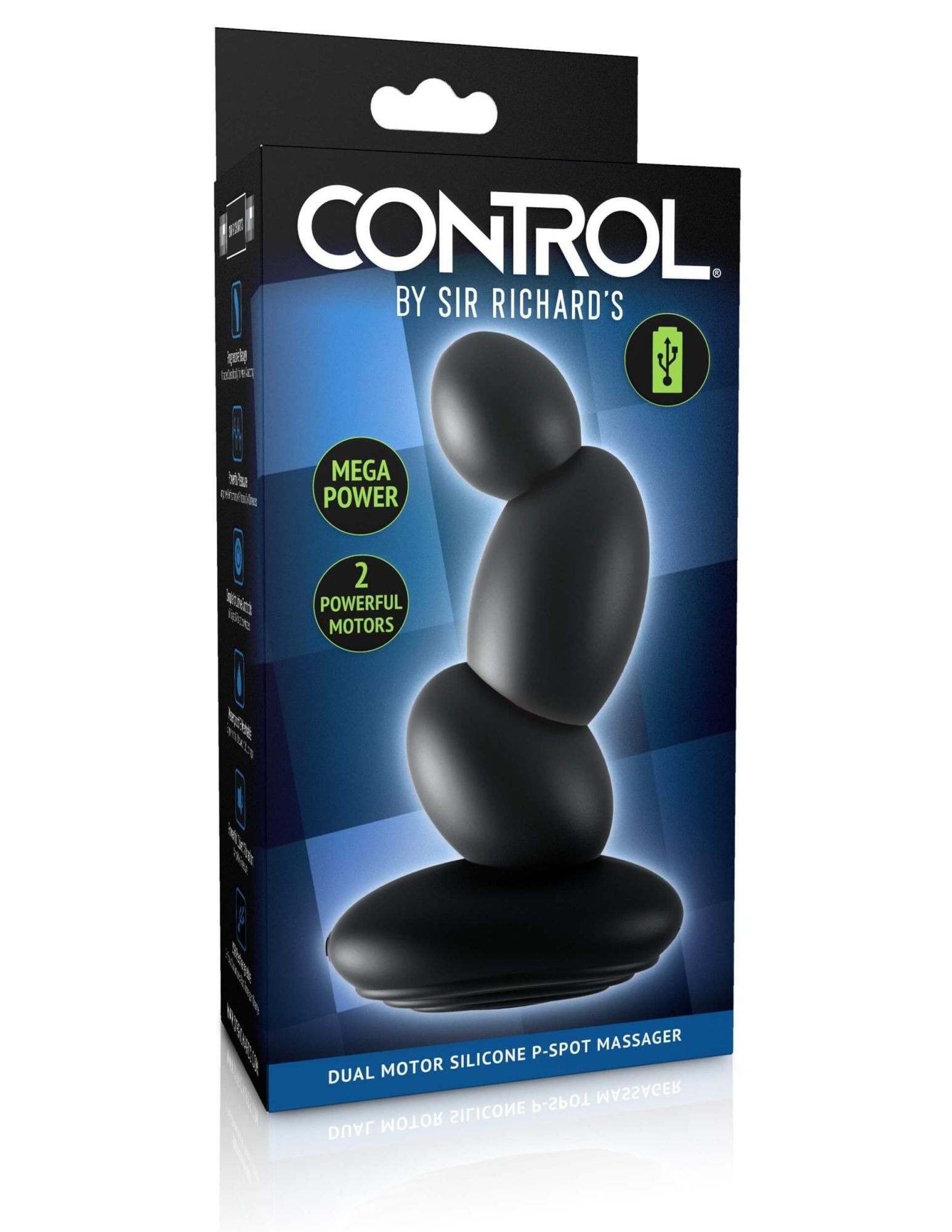 анальный массажер control by sir richards dual motor silicone pspot massager, чёрный в Симферополе