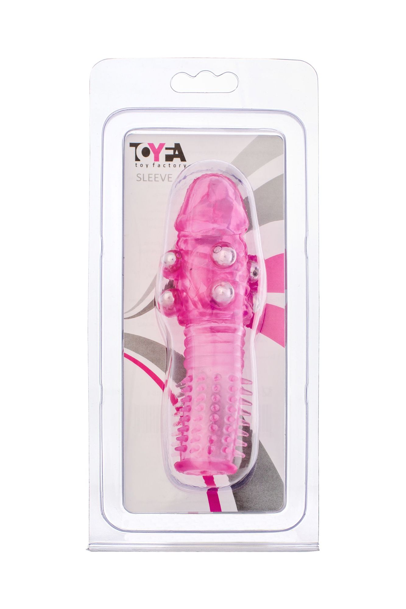 насадка с шариками  toyfa, tpe, розовый, 13,5 см в Симферополе