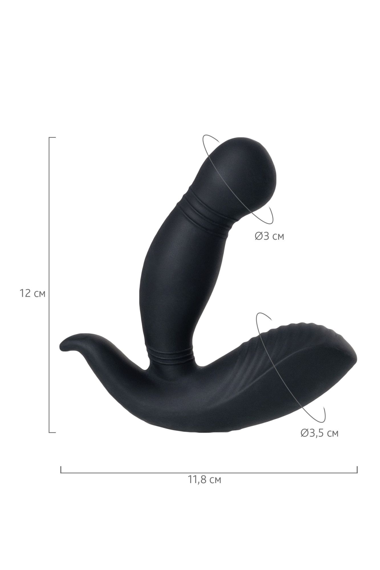 стимулятор простаты pppvibe 9 w motor, силикон, черный, 12 см в Симферополе