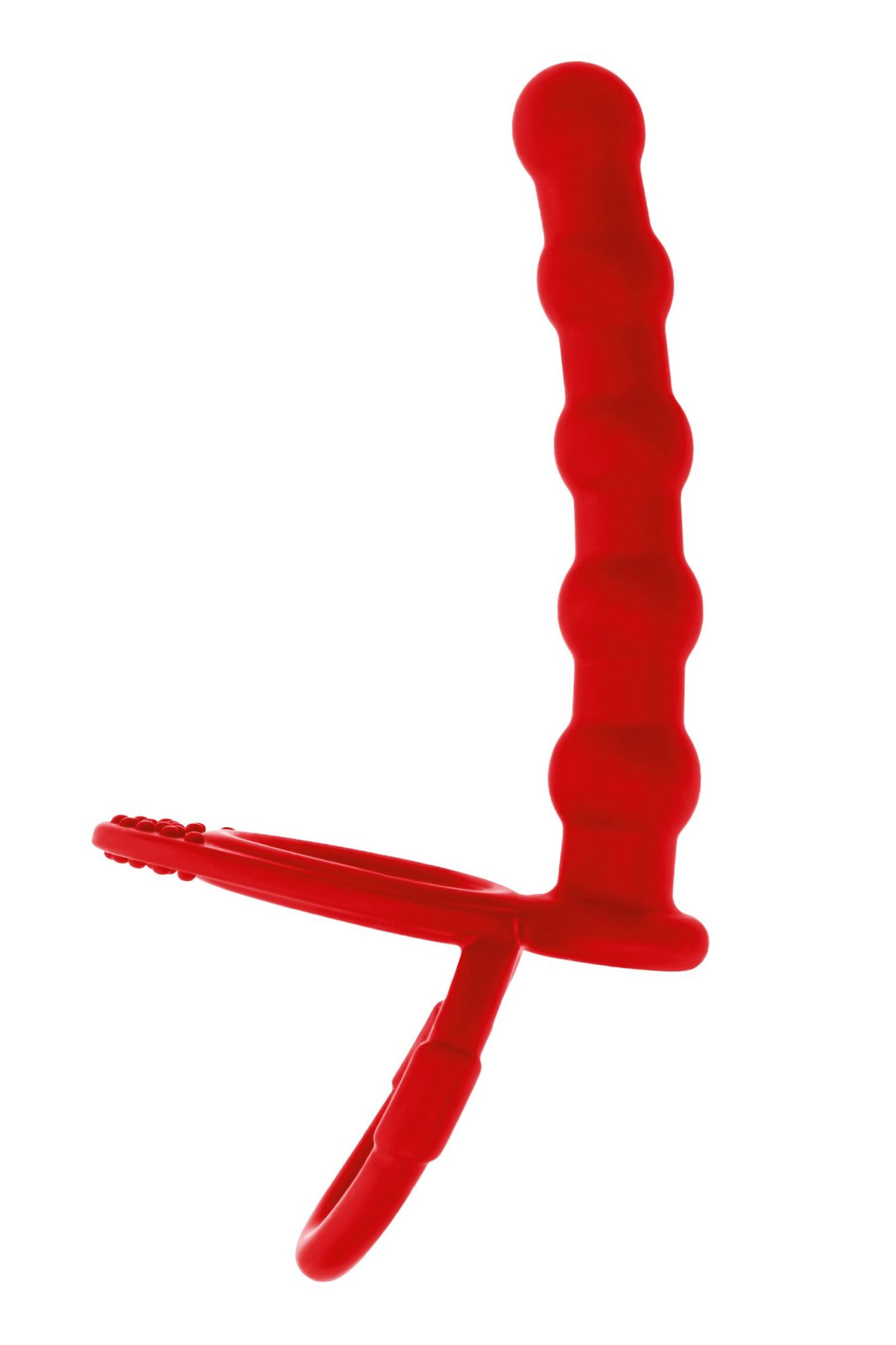 насадка на пенис для двойного проникновения black&red by toyfa, силикон, красная, 19,5 см в Симферополе