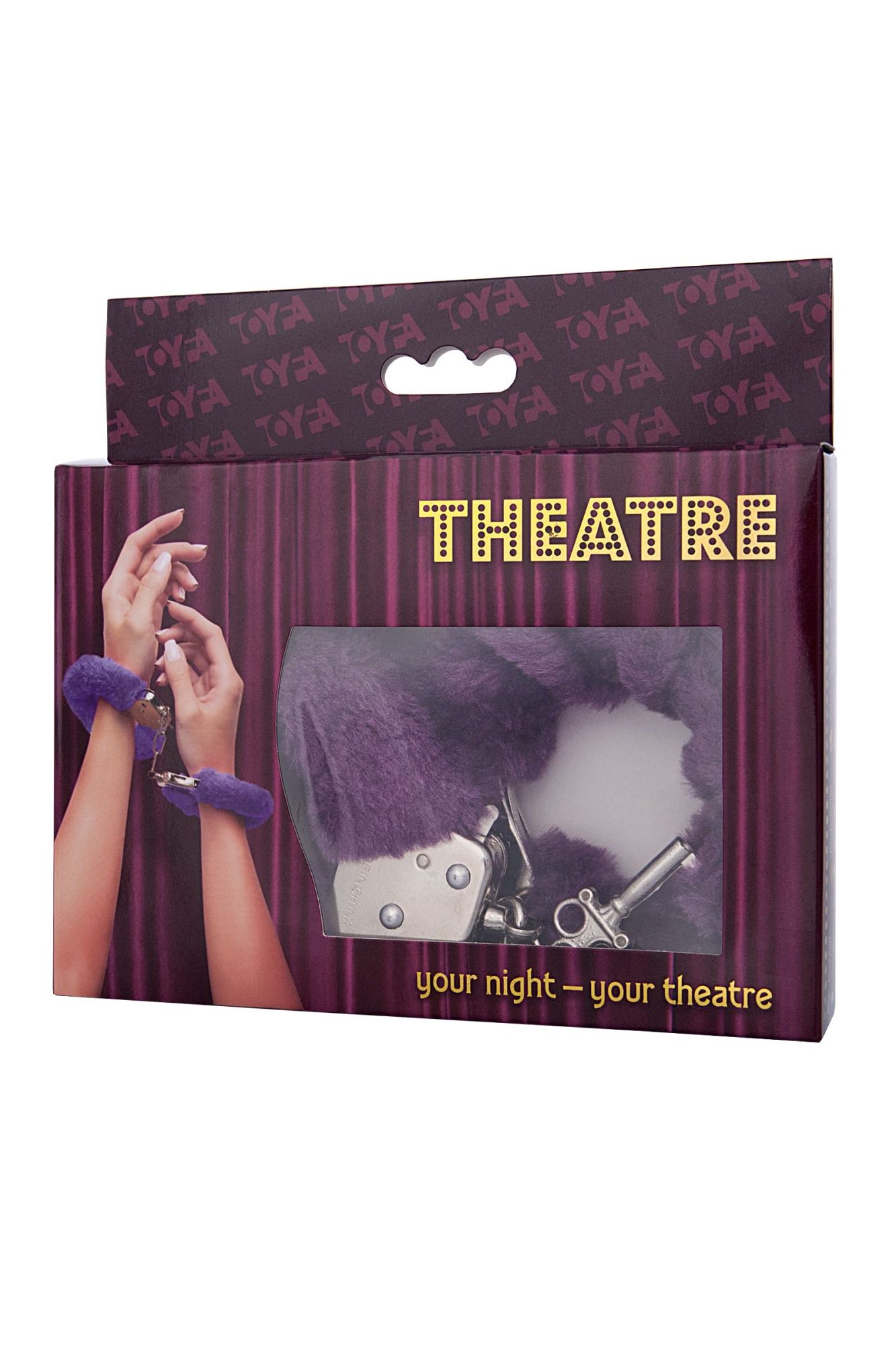 наручники toyfa theatre, меховые, фиолетовые, 28 см в Симферополе