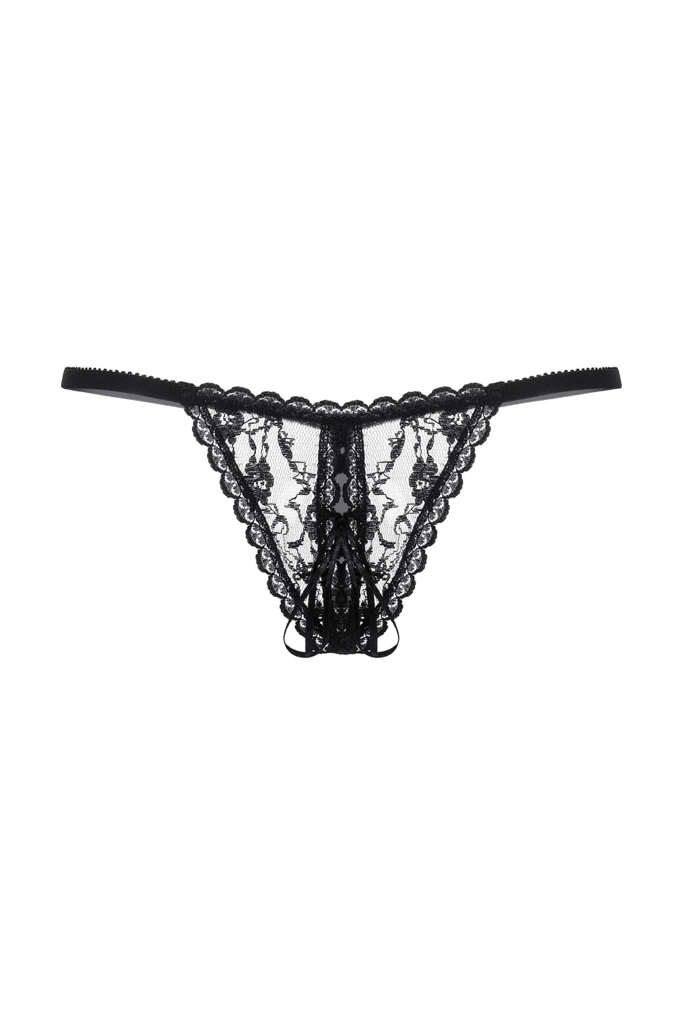 Эротическое стринги кружевные открытые softline collection, черный, s/l в Симферополе
